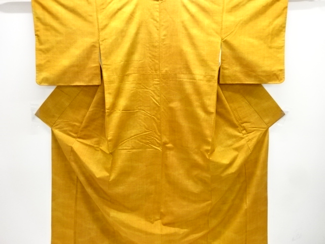 霞模様織り出し手織り紬着物